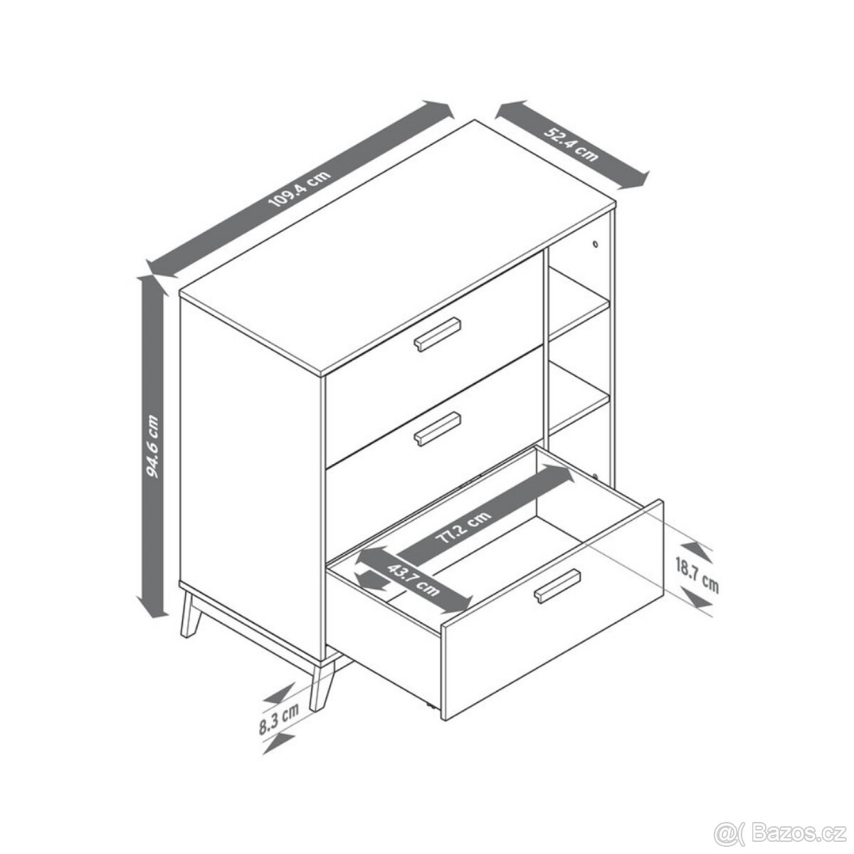 Šuplíková komoda / přebalovací pult - 6