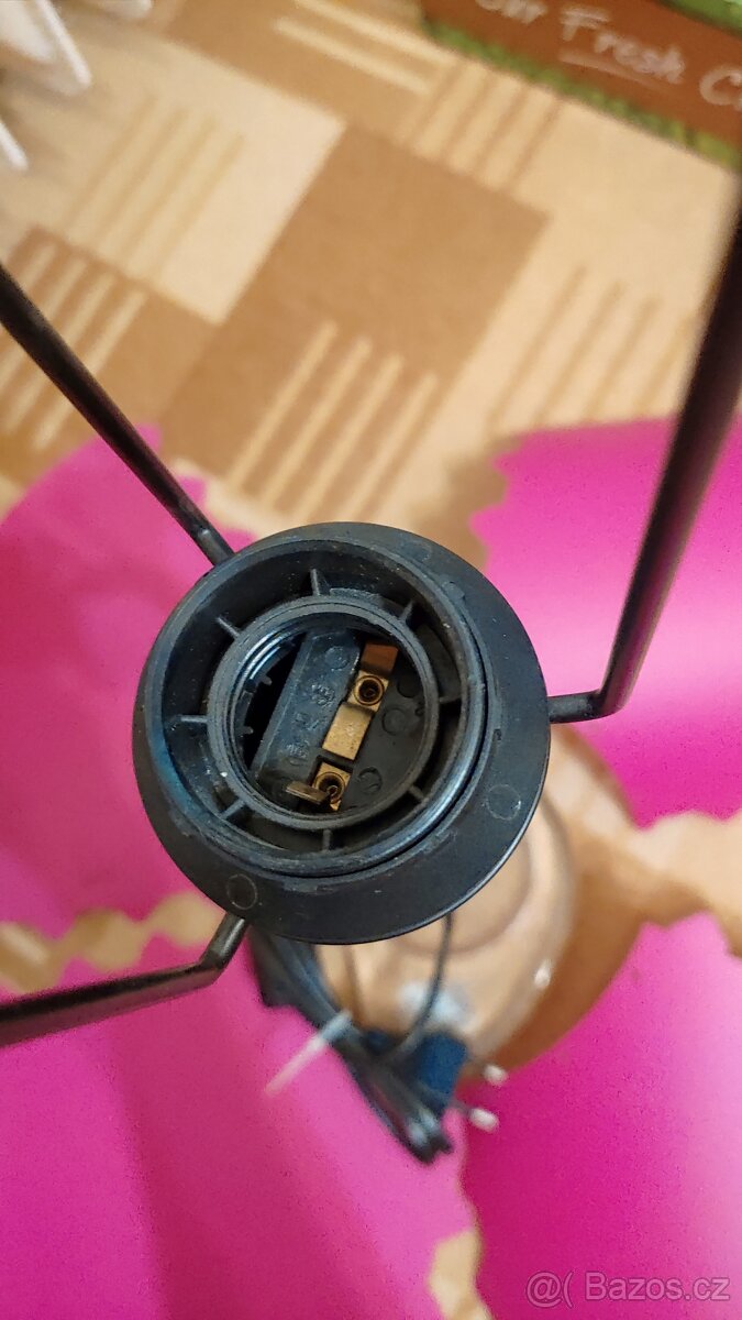 Stolní lampička růžová - 6