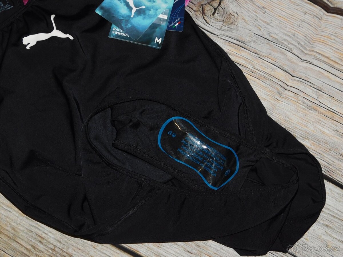 Dámské jednodílné černé sportovní plavky Puma - 6