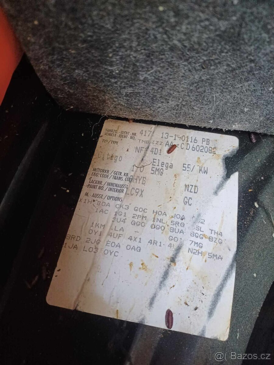 Rozpredám škoda Citigo 1.0Mpi 55kw CHYB - 6
