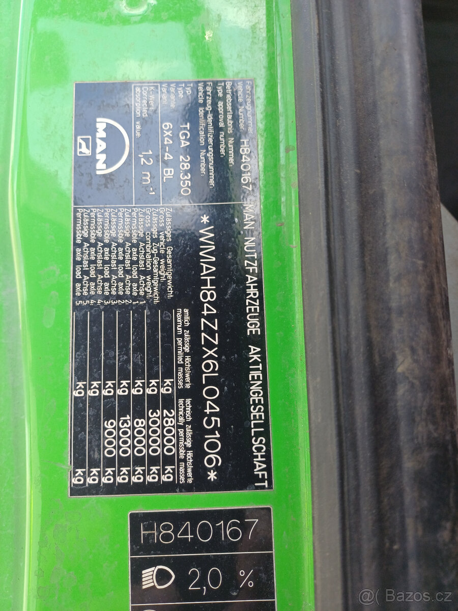 MAN 28.350 6x4 podvozek - 6