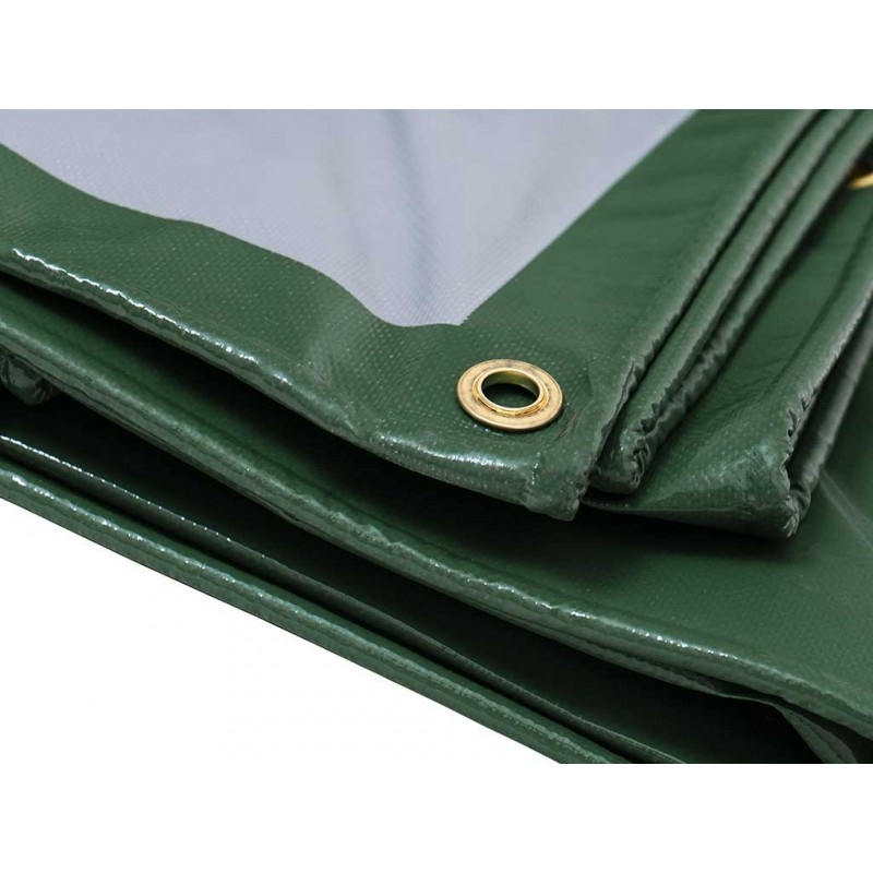 Zakrývací plachta KATARO zelená / šedá PVC 500g/1m² - 6