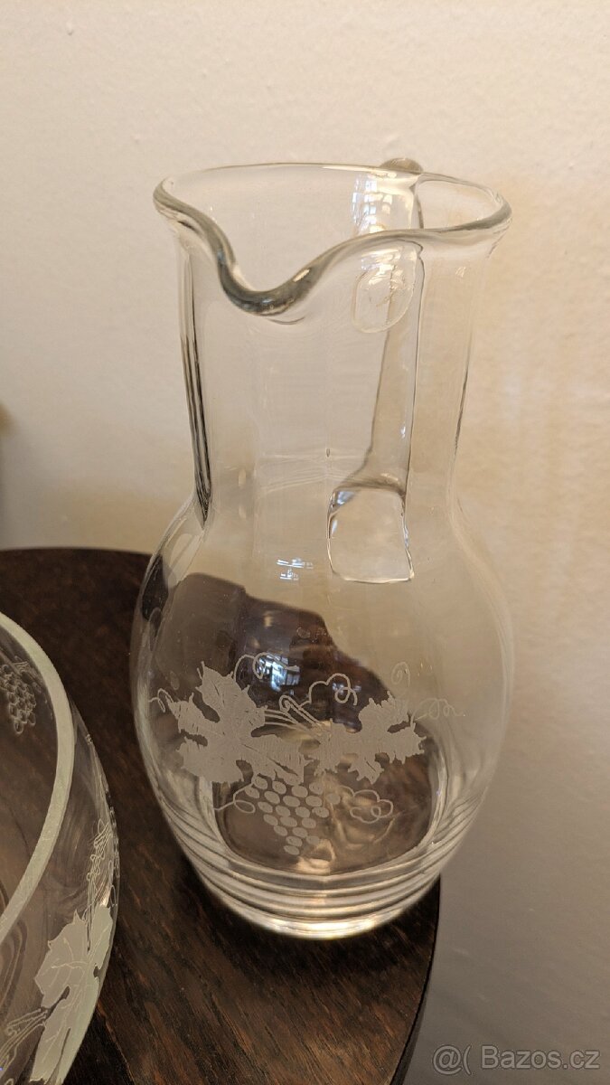 starožitné prvorepublikové sklo - 6