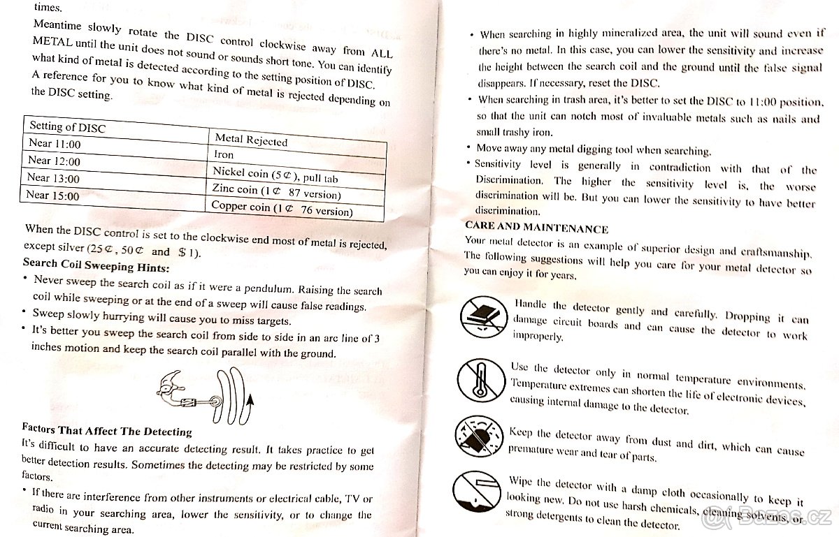 Detektor kovů,železo, Ni, Zn, Cu, kvalitní,nepoužitý - 6