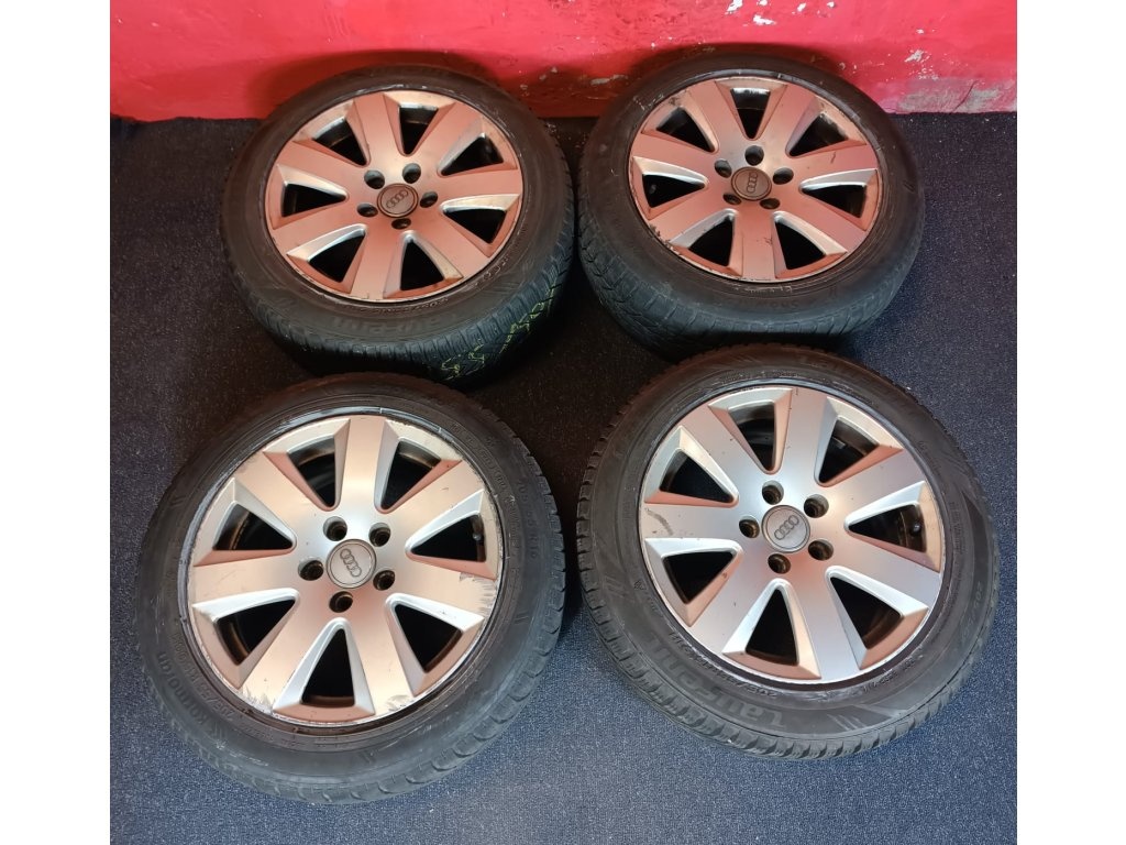 ALU disky AUDI 5x112 R16 7,5Jx16H2 ET 45 se zimními pneu 205 - 6