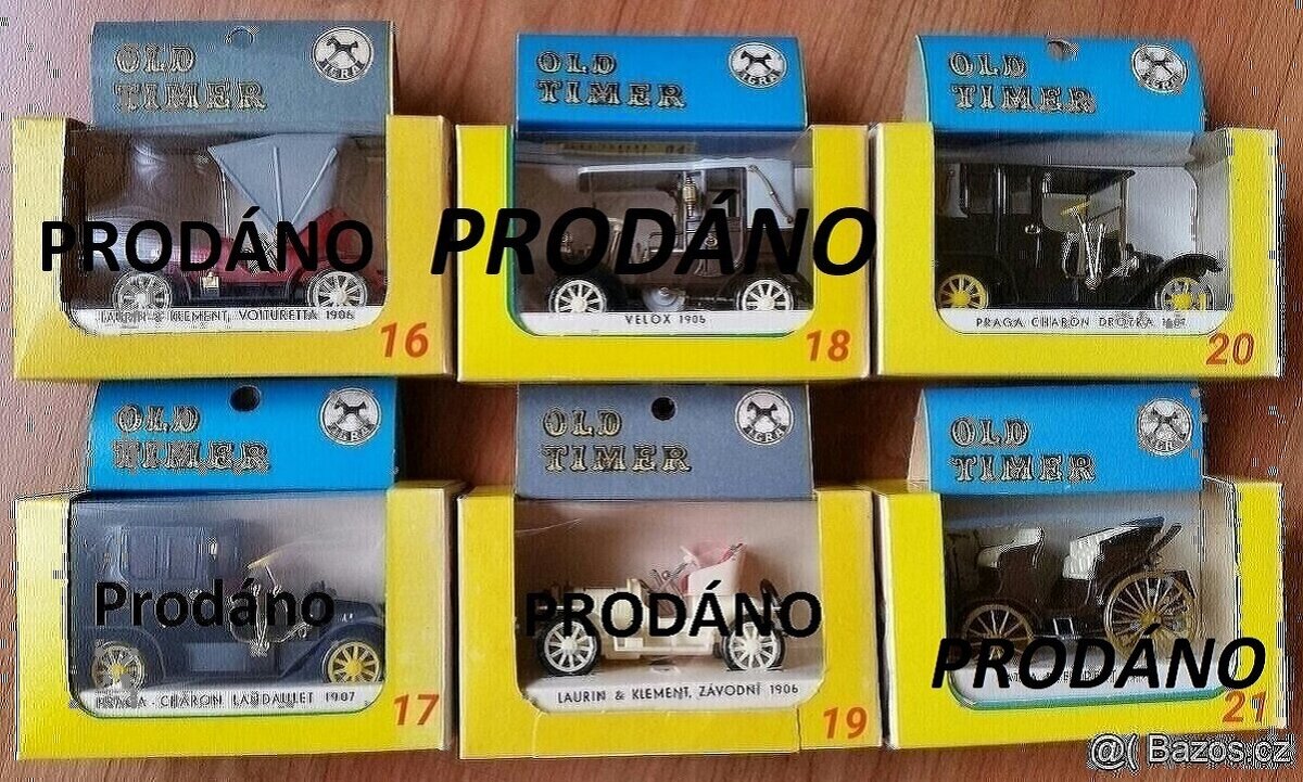 Igra Old timer - stará autíčka s krabičkami 9 ks - 6