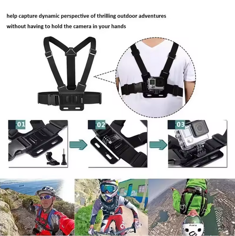 Hrudní držák akční kamery / mobilu nový - 6