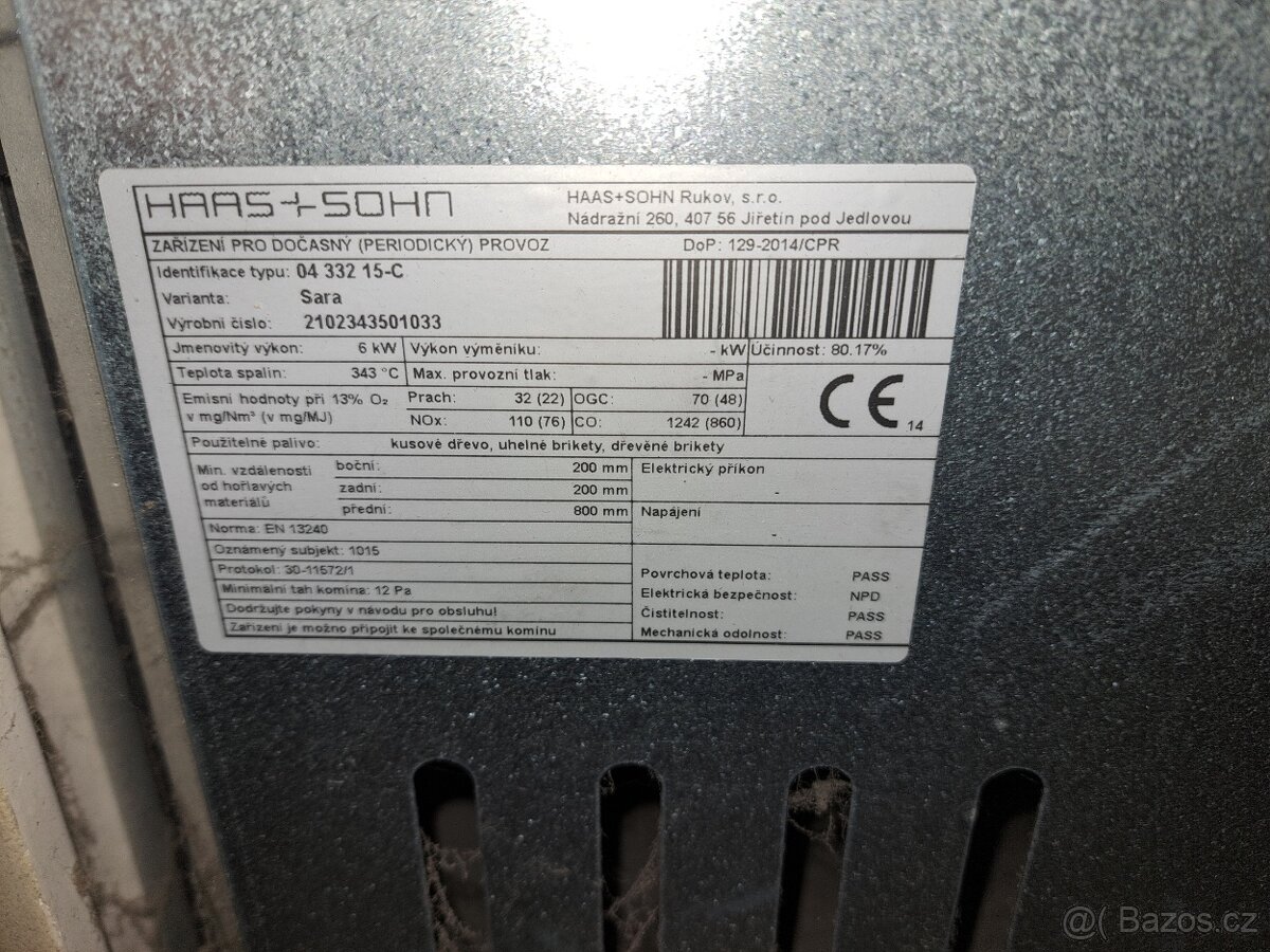 Kachlová krbová kamna s příslušenstvím - 6