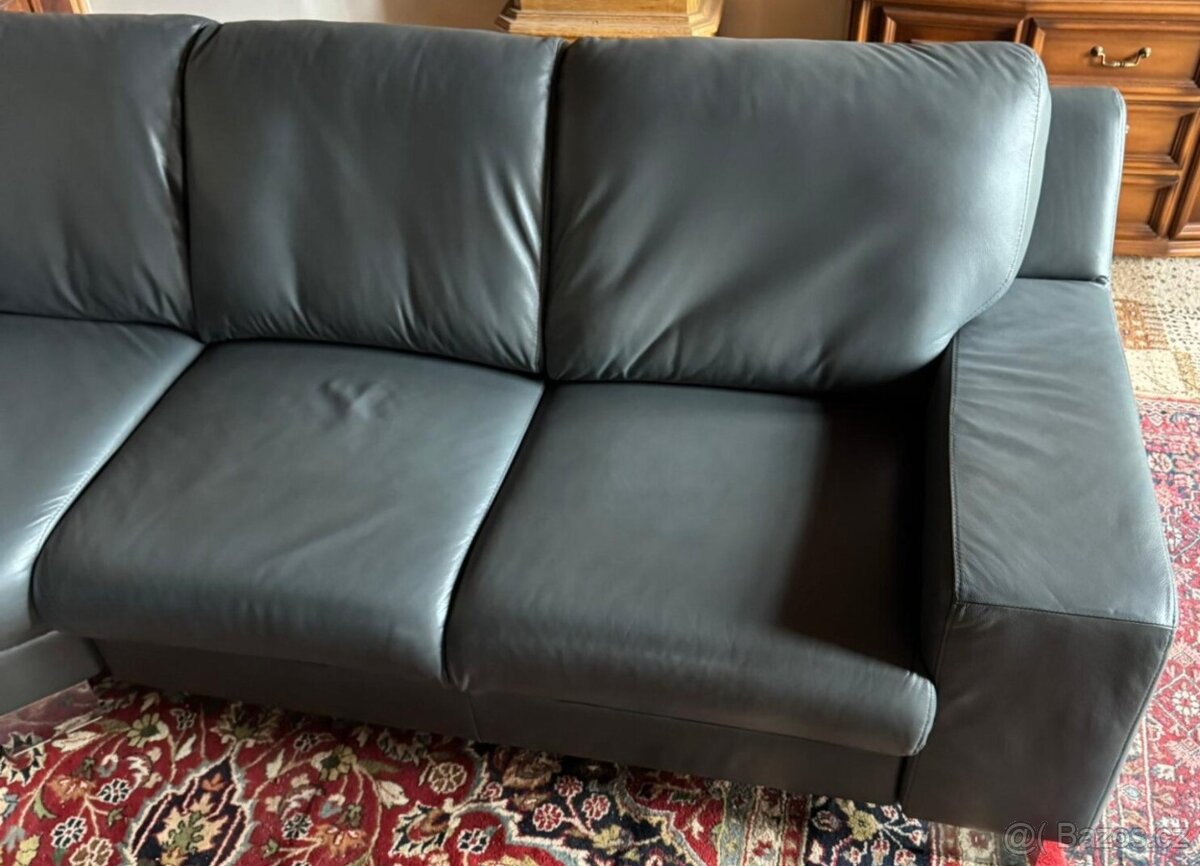 Kožená sedací souprava do U, 5210 - 6