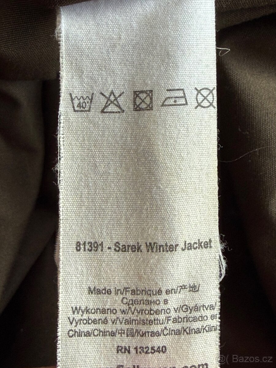 Zánovní zimní parka Fjallraven Sarek Winter Jacket M Khaki - 6
