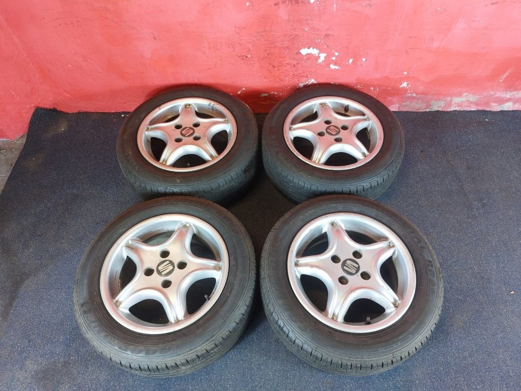 ALU disky 4x100 R14 Seat 6Jx14H2 ET 38 s letními pneu 185/60 - 6