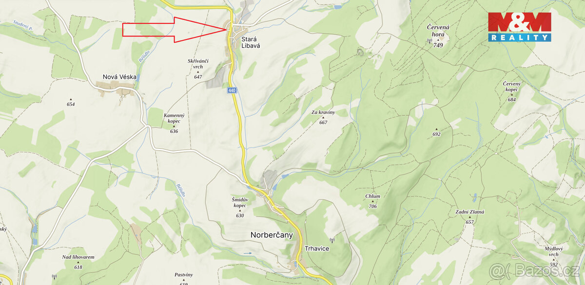 Prodej pozemku k bydlení, 1433 m², Norberčany - 6