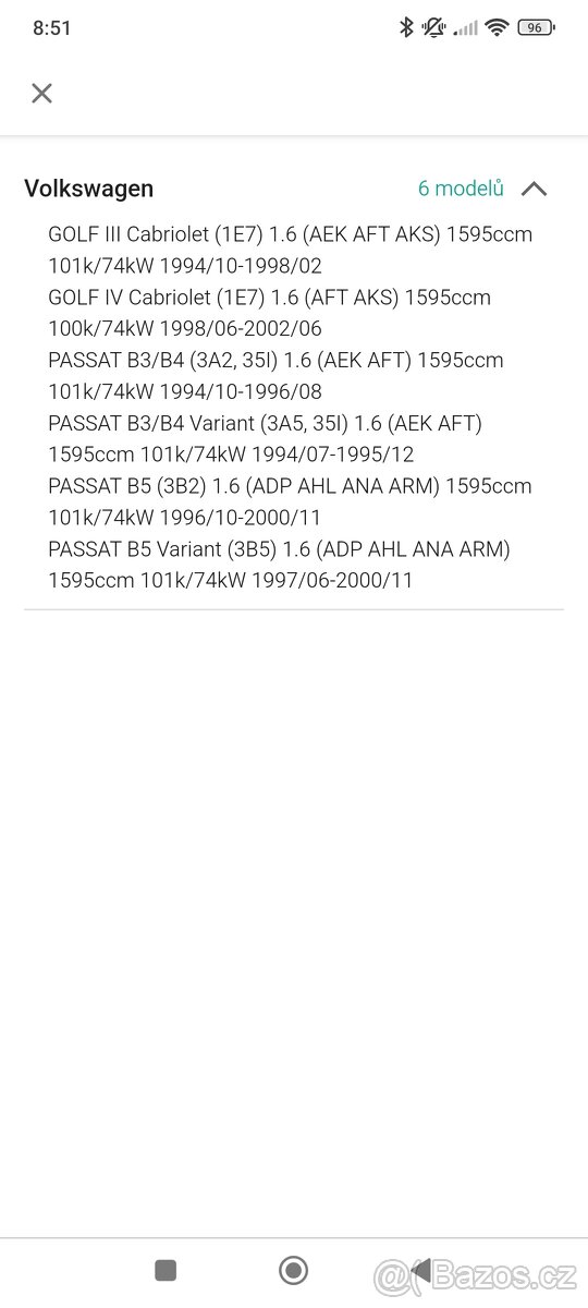 Rozdělovač VW 1,6 / 1,8 - 6