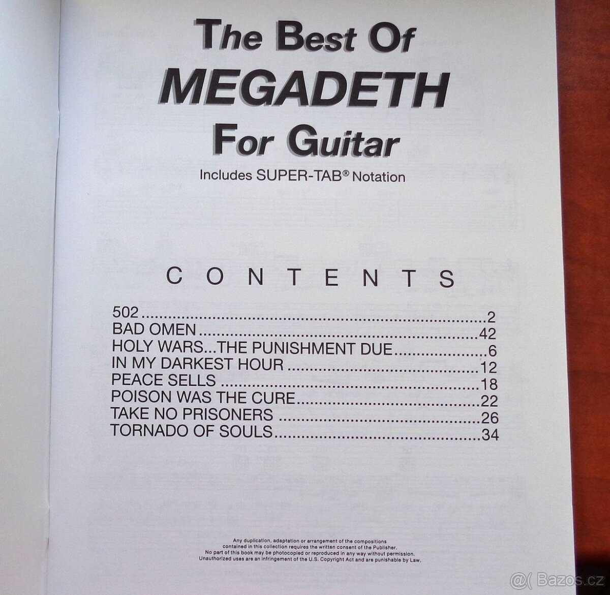 Kytarové tabulatury Overkill, Megadeth - 6