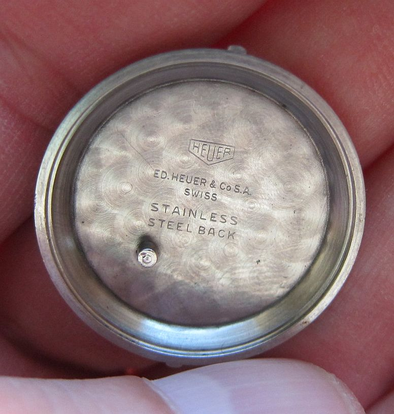 Vzácné švýcarské starožitné pozlacené hodinky HEUER alarm - 6