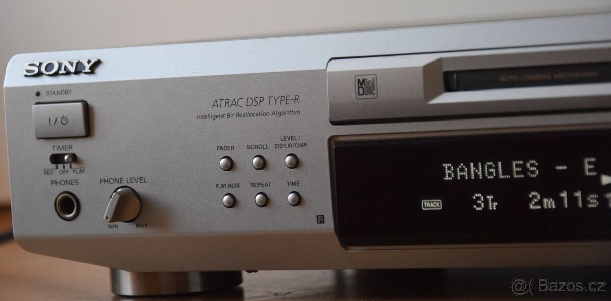 Minidisc deck SONY MDS-JE530,10x MD, manuál, kabely cinch - 6