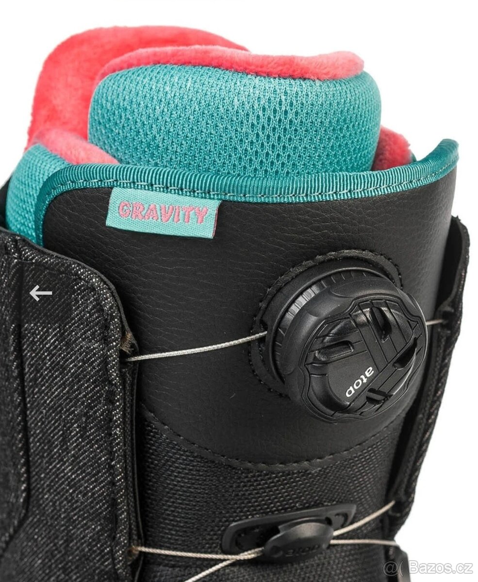 Dívčí Snb boty Gravity Micra Atop black/mint s kolečkem - 6