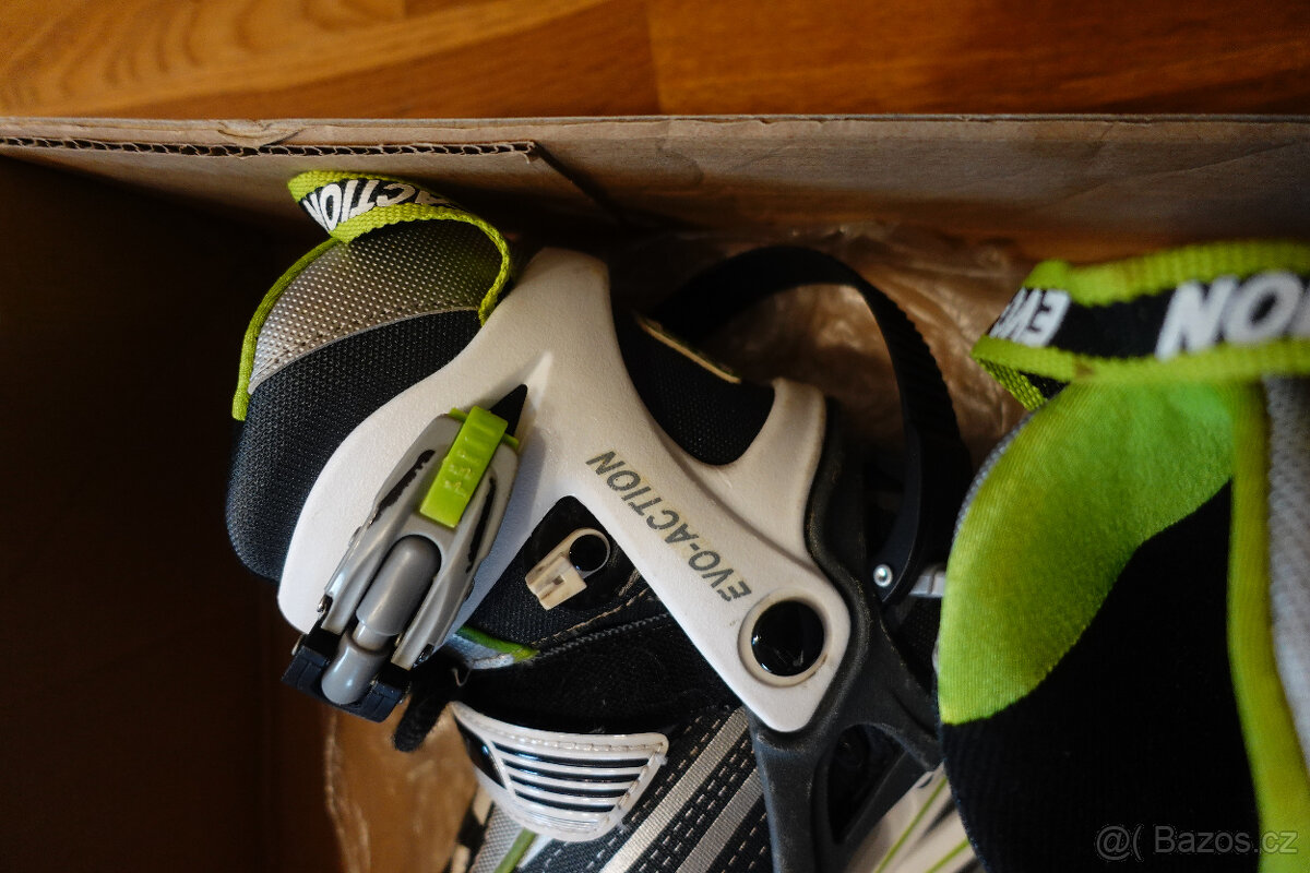 Prodám krásné brusle Action-EVO Zeleno-bílo-černé - 6