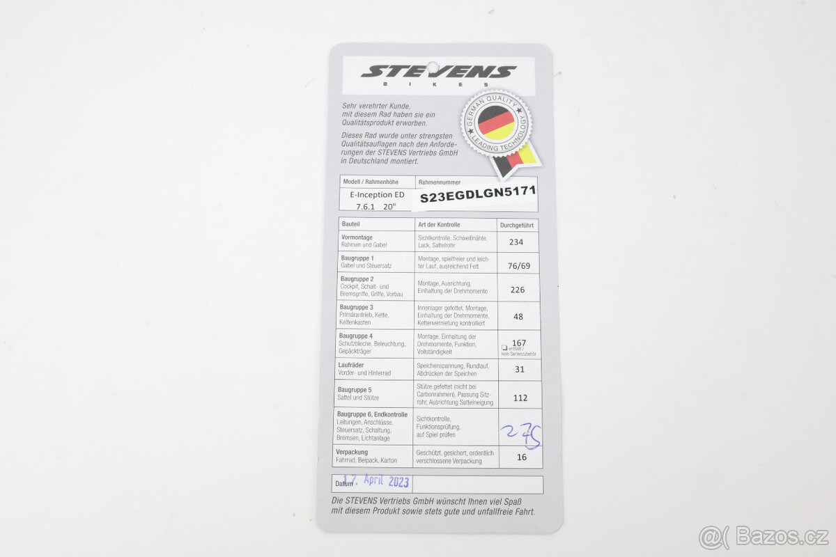 STEVENS 2023 E-INCEPTION ED 7.6.1 GTF MODRÁ - 6