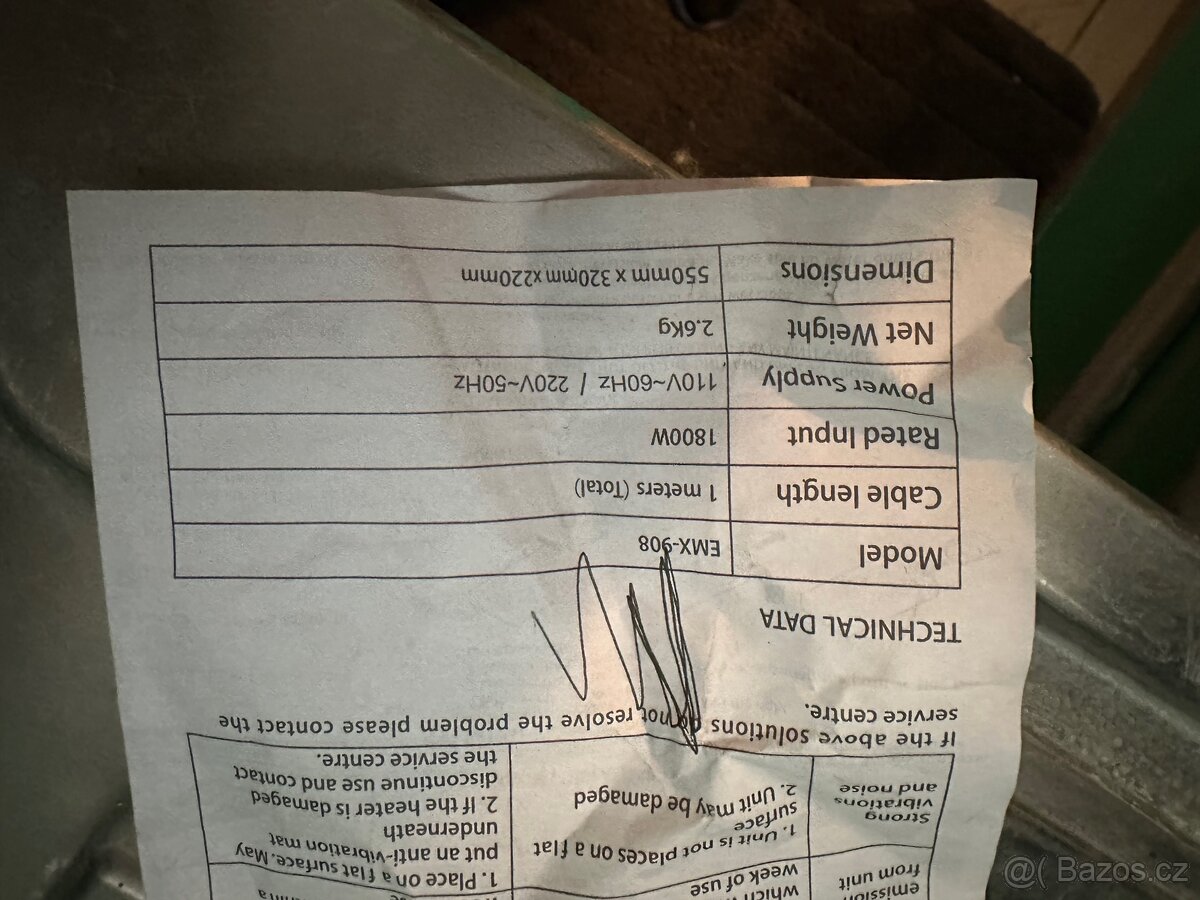 Nástěnné elektrické topidlo - 6