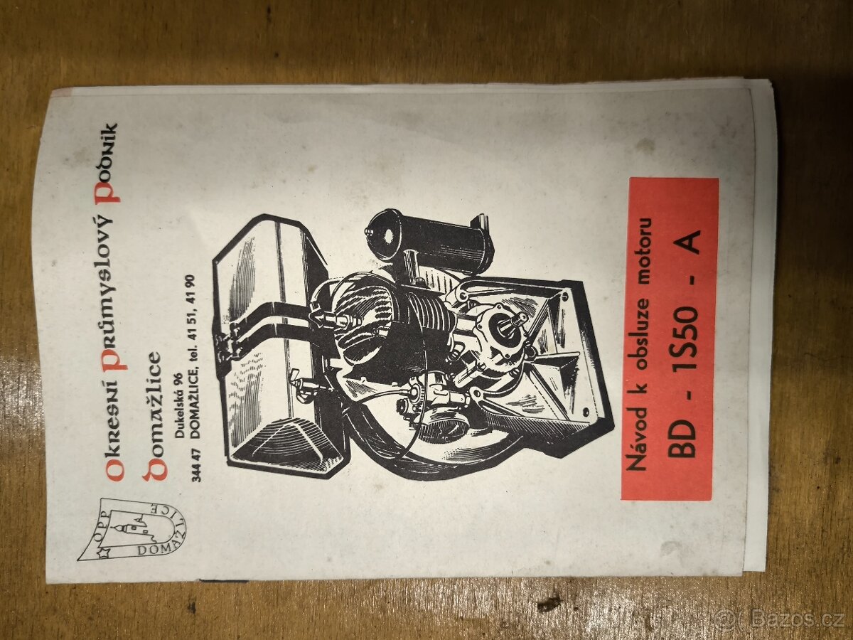 Motor BD 1S50-A, + celá benzinová sekačka - 6