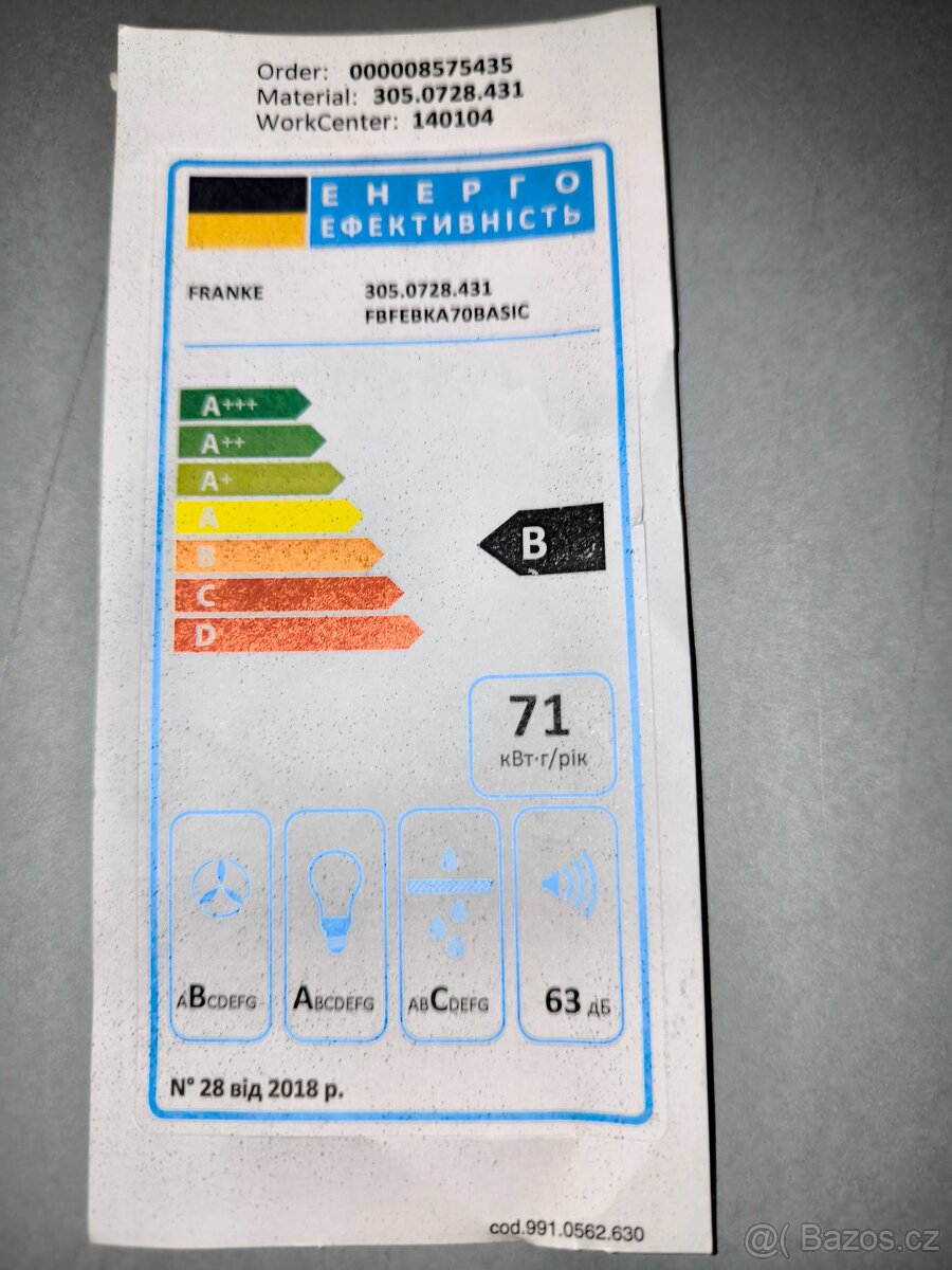 Odsavač par Franke FBFE BK A70 basic - 6