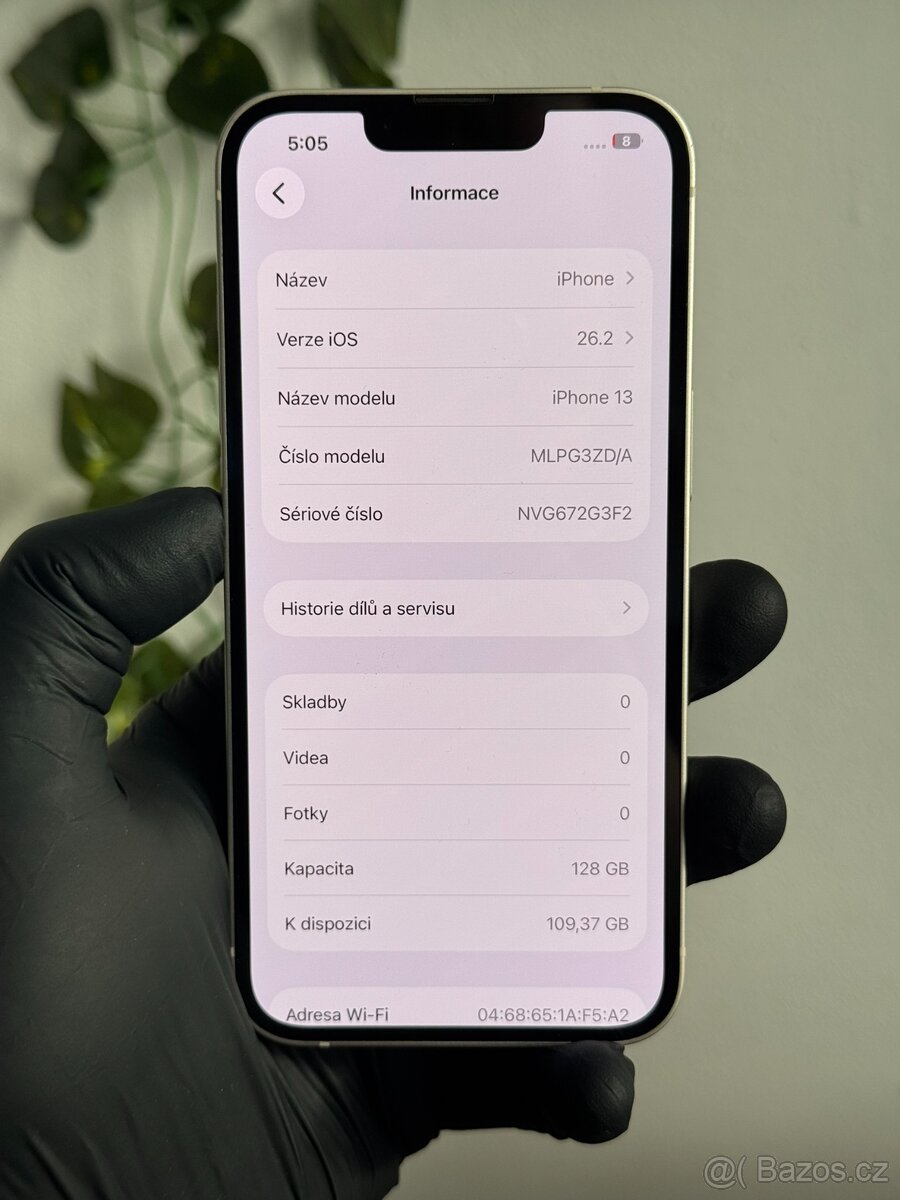 iPhone 13 128GB bílý - 100% baterie - 6