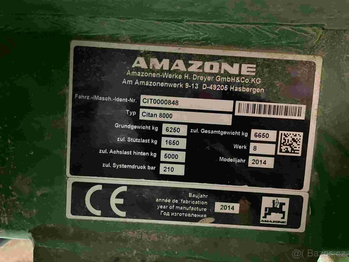 Sečka AMAZONE Citan 8000 - 6