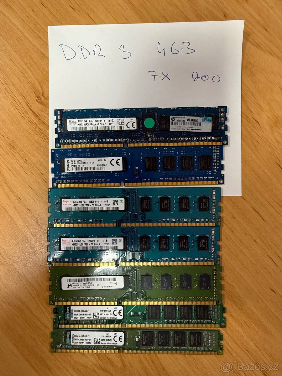 DDR, DDR2, DDR3, DDR4 paměti. SO-DIMM - 6