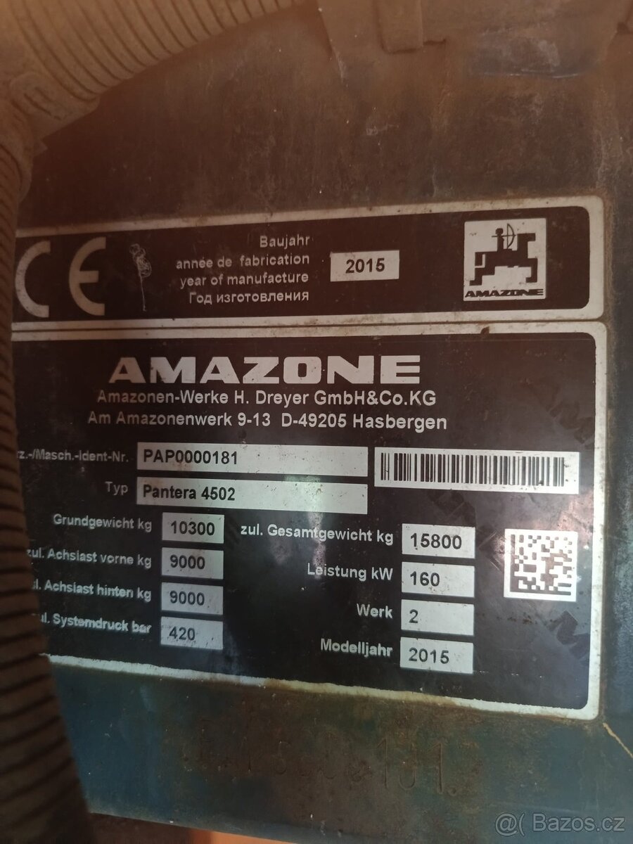 Postřikovač Amazone Pantera 4502 - 6