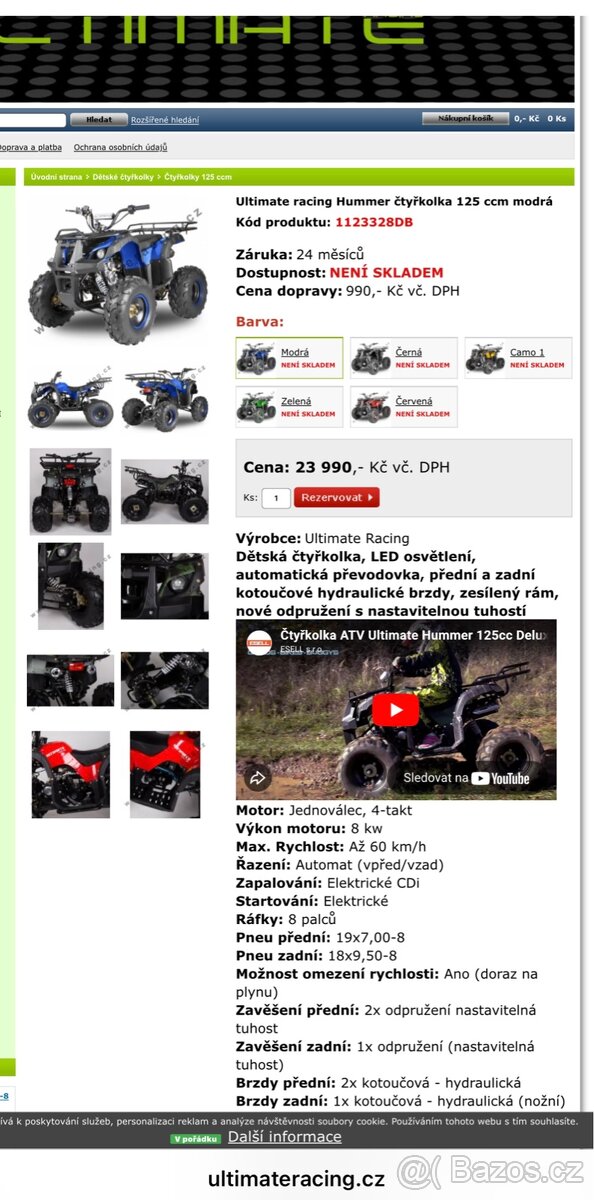 Dětská Čtyřkolka 125ccm - 6