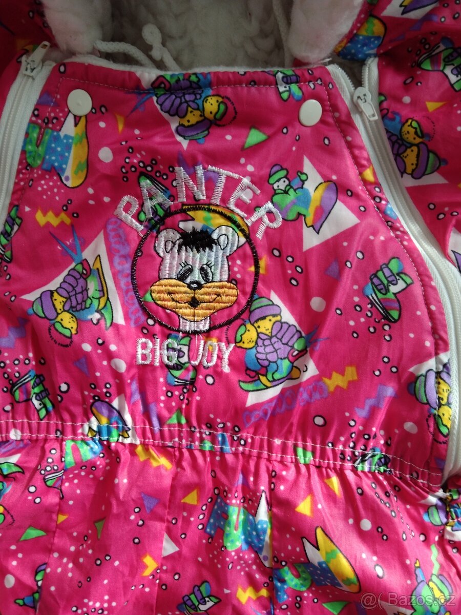 Zimní velmi teplá dívčí kombinéza velikost spíš 92. - 6