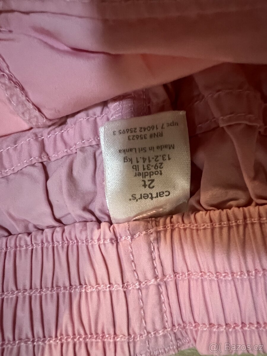 Růžové pláťáky zn. Carters vel. 2 roky - 6
