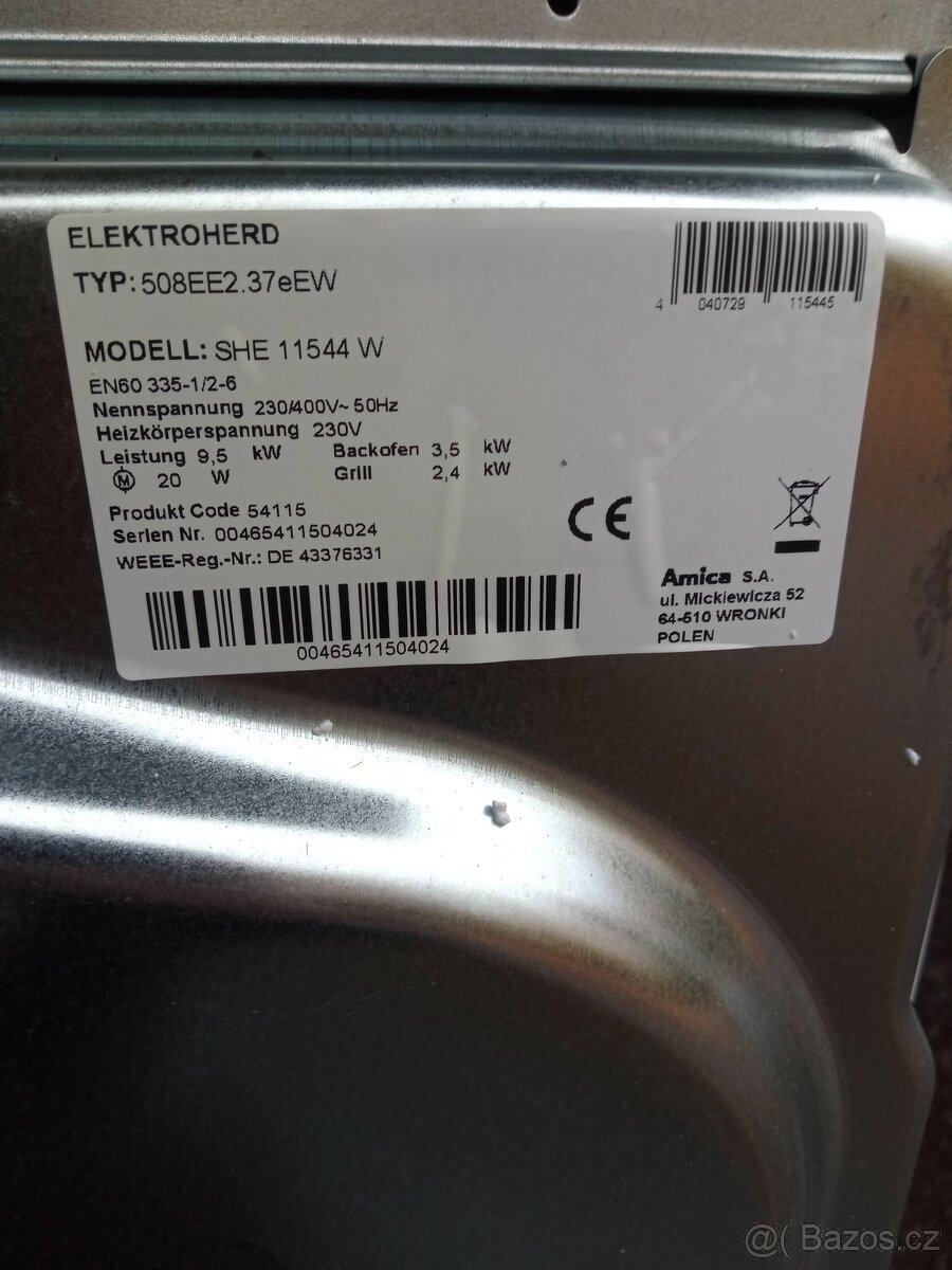 Elektrický sporák Amica ( NOVÝ) - 6