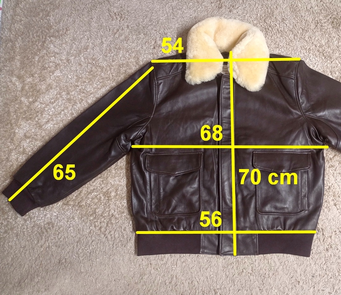 NOVÁ letecká kožená bunda G-1 - XL - 6