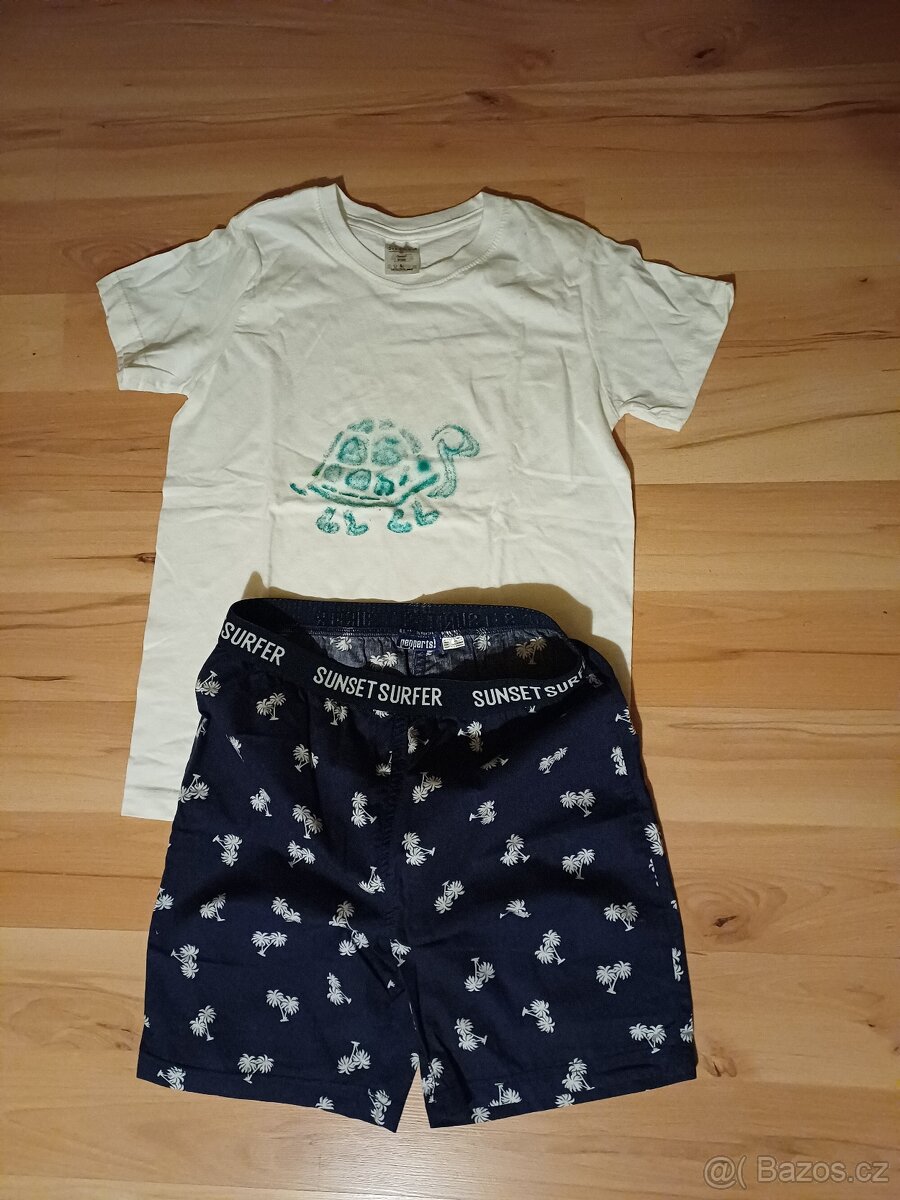 Pyžamko tričko a kraťasy vel. 146/152 - 6