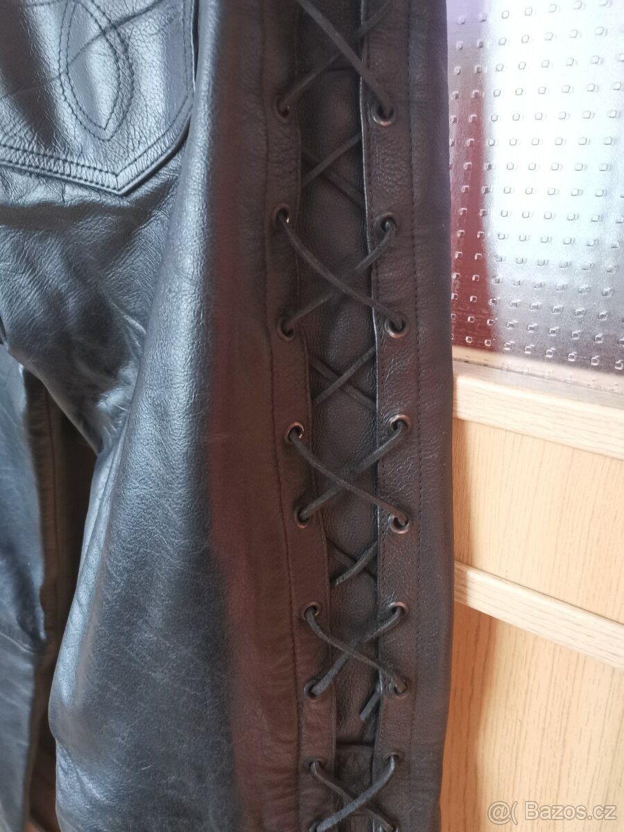 Pánské kožené kalhoty na chopper - 6