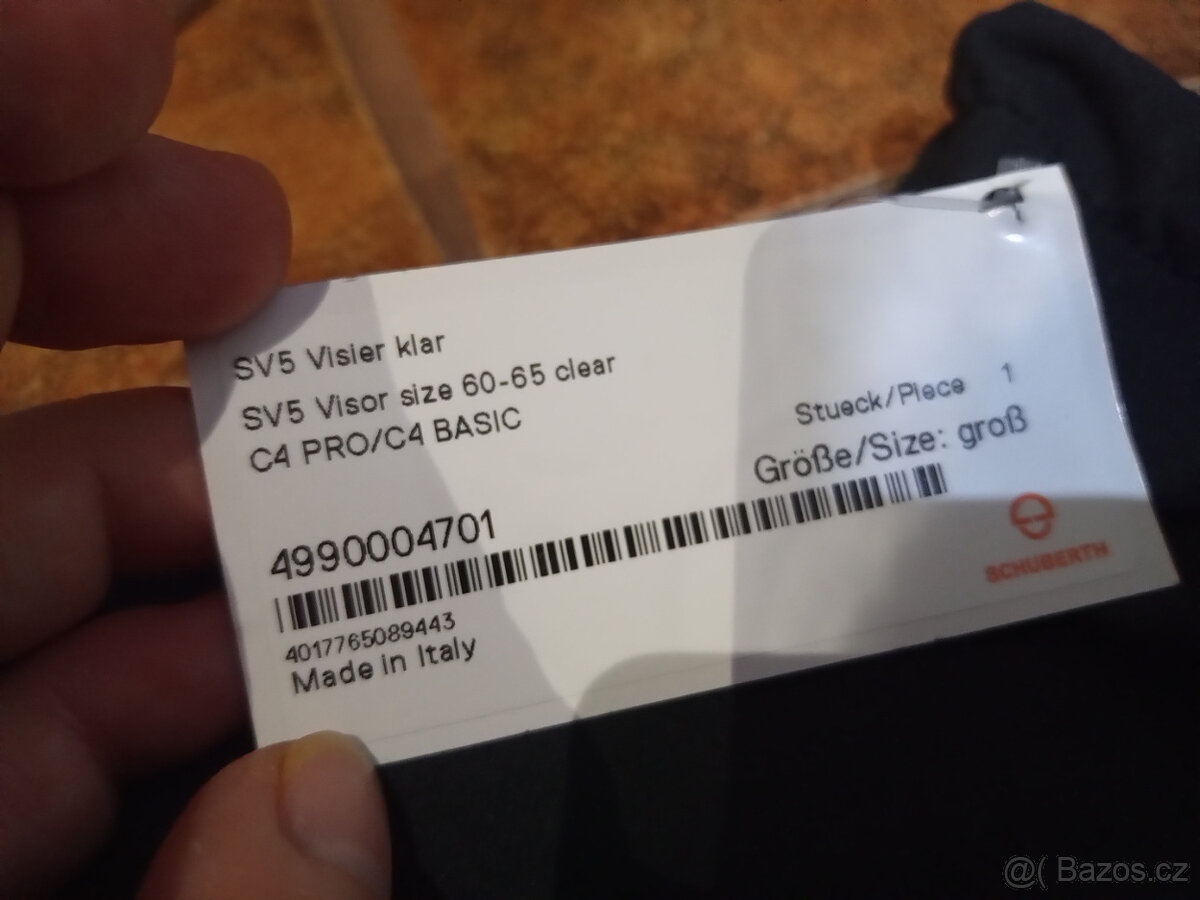 Schuberth Náhradní čirý hlavní plexi pro SCHUBERTH C4 - 6