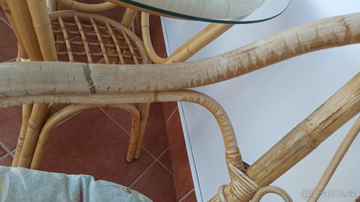 Ratanový stůl a 2 křesla - 6