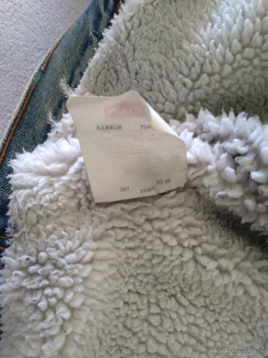 RIFLOVÁ BUNDA LEVI'S KOŽÍŠEK XL - 6