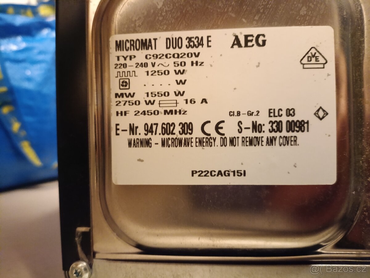 Mikrovlnka AEG Micromat Duo 3534 E - 6