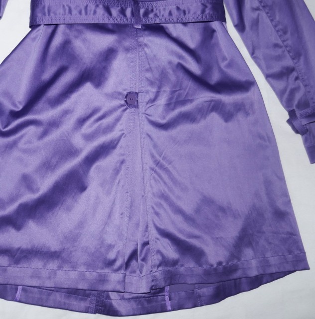 Fialový jarní kabát/trenčkot, vel. 38 - 6