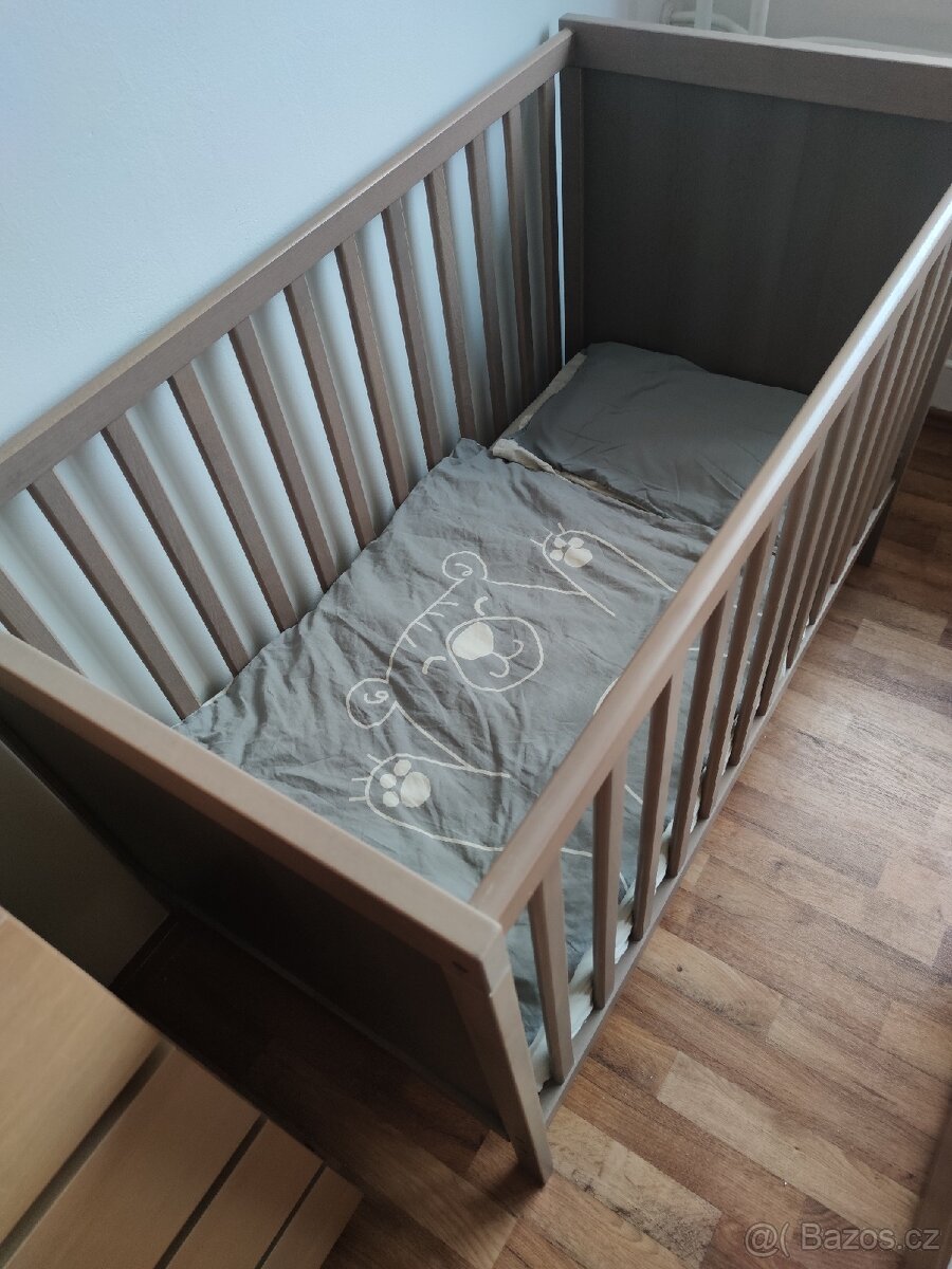 Dětská postýlka a přebalovací pult SUNDVIK IKEA - 6