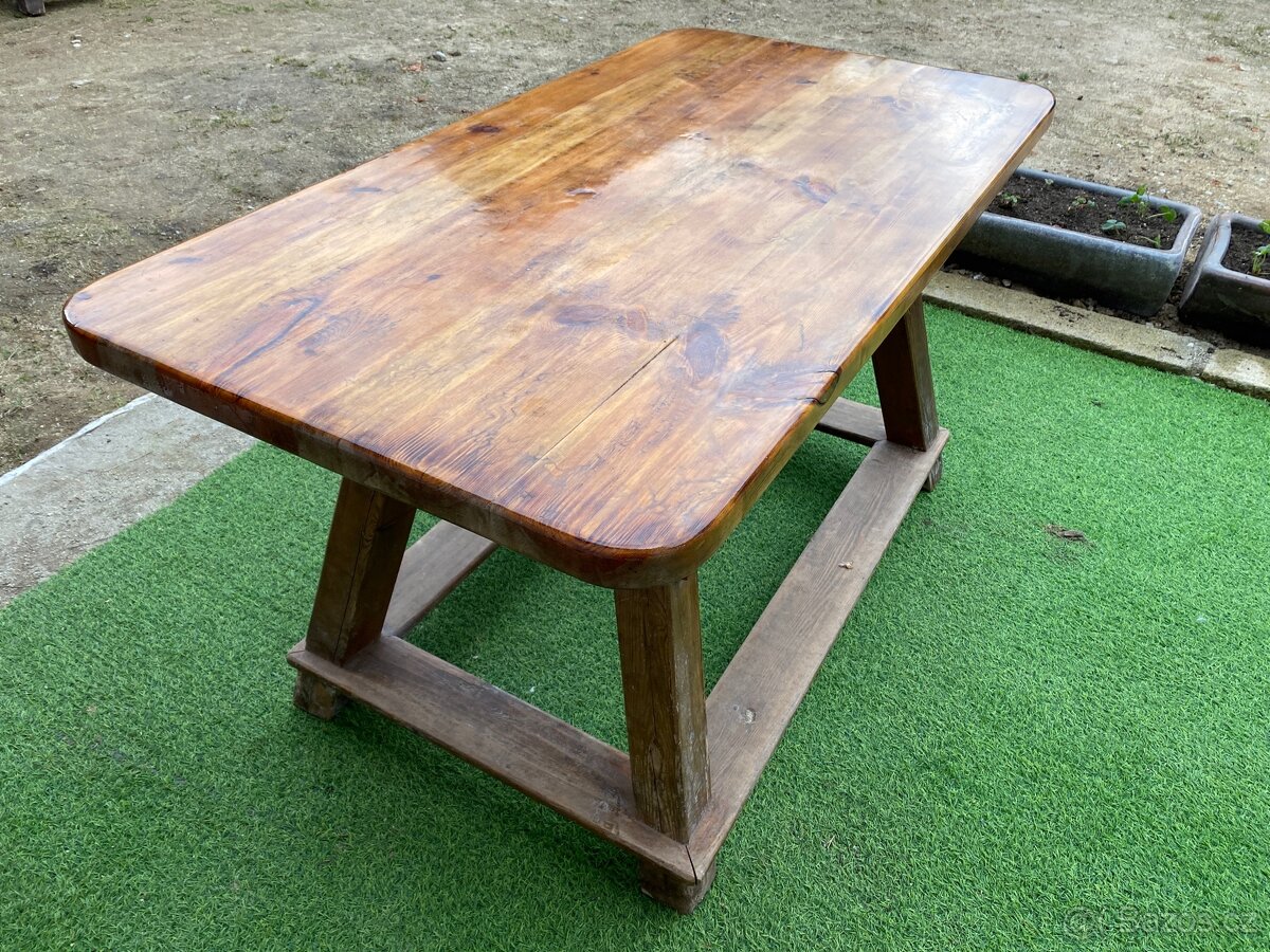 Masivní stůl borovice - 6