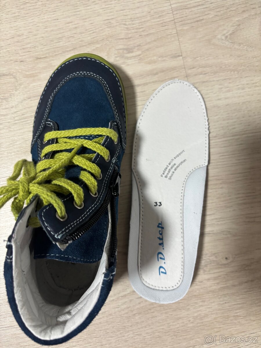Celoroční kožené boty D.D.Step vel.33 - 6