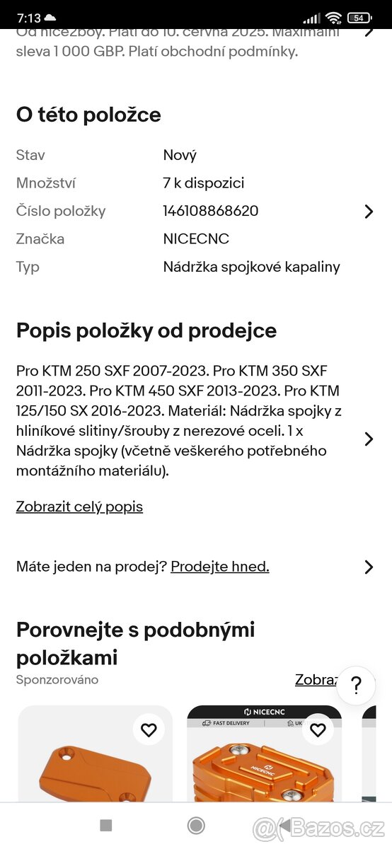 Prodám tunning díly na KTM SX a EXC - 6