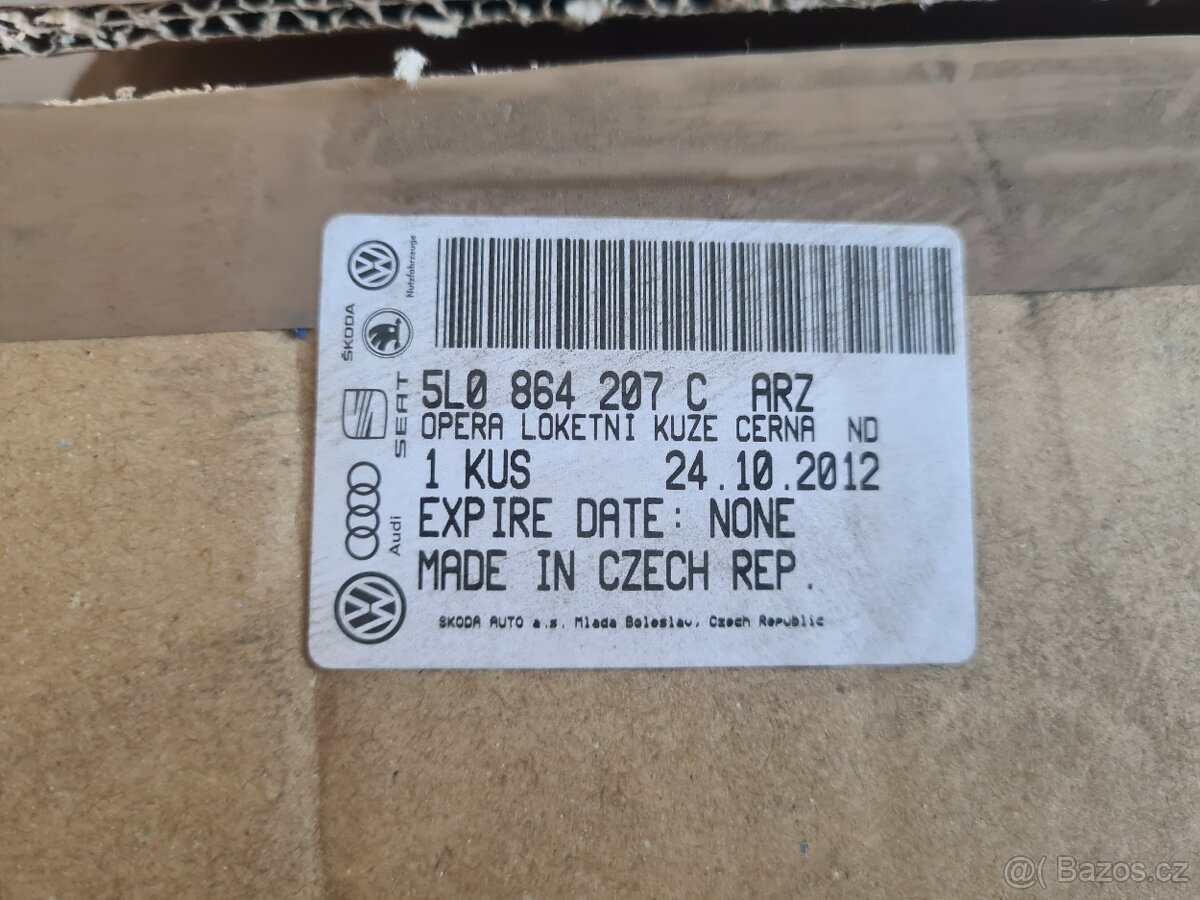 NOVÁ Loketní opěrka Yeti Černá kožená - ORIGINÁL - 6