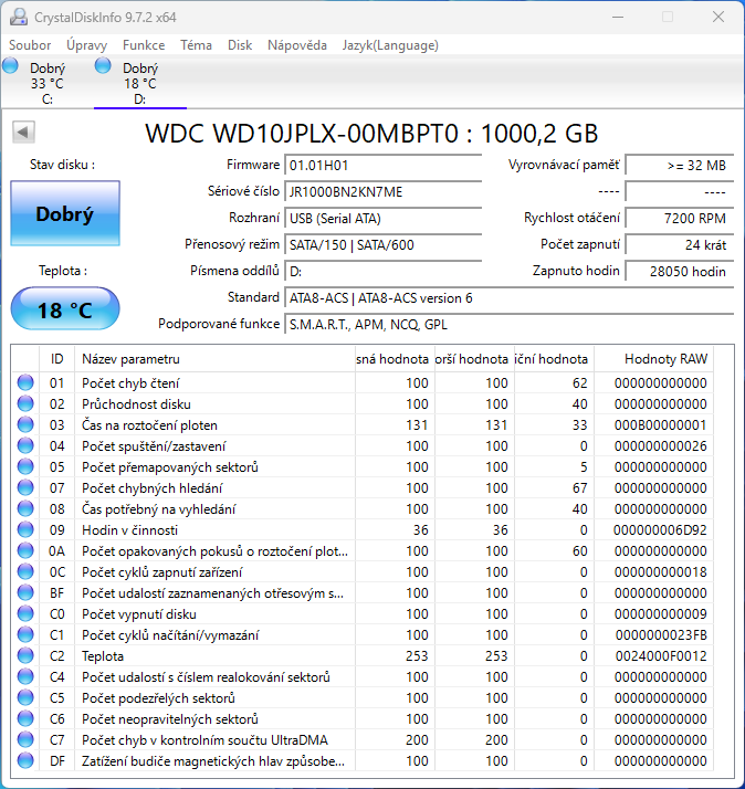 1TB Externí pevný disk HDD WD Black - 2,5", USB-C 3.0 - 6