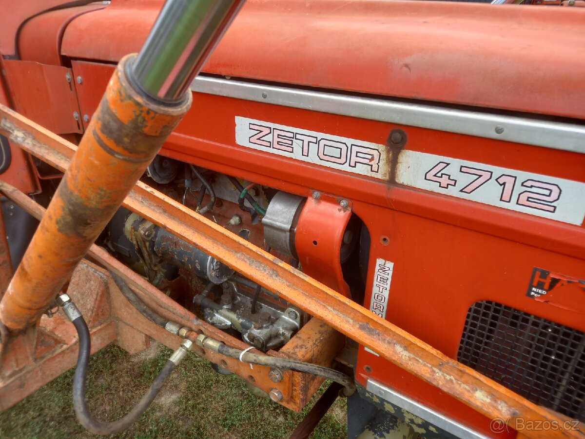 Zetor 4712, platné doklady, čelní nakladač, nové gumy - 6