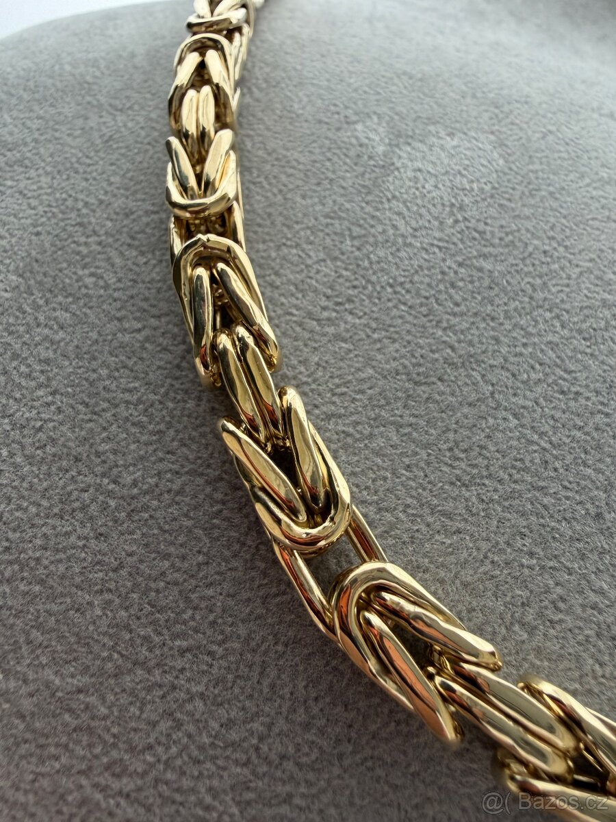 Zlaty řetěz KRÁLOVSKÁ VAZBA 62.2cm 9mm - 70cm -NOVÝ ŘETĚZ - 6